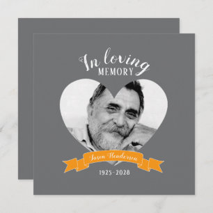 Convite para fotos do serviço Memorial Heart Orang