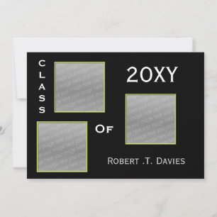 Convite para fotos multicamadas de Graduação Verde