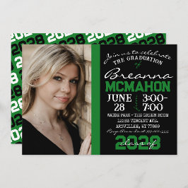 Convite para Fotos para Graduação Moderna Verde e 