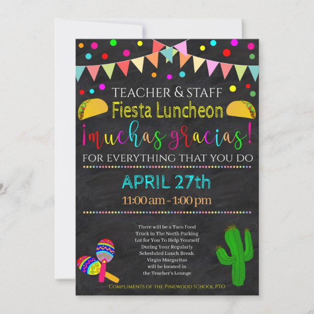 Convite para Funcionarios de Apreciação de Profess (Frente)