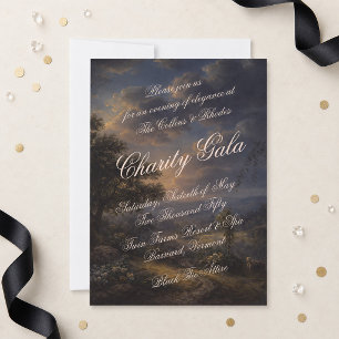 Convite para Gala de Caridade Black Tie Vintage