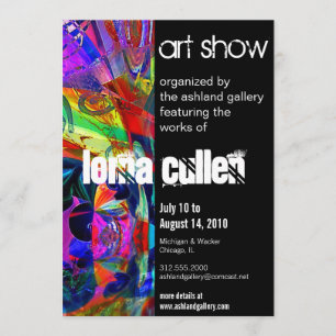 convite para galerias de arte - doces