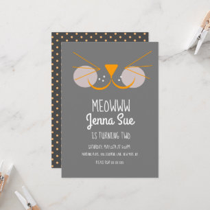 Convite Para Gatos De Cinza De Gatinho Gatinho Gat