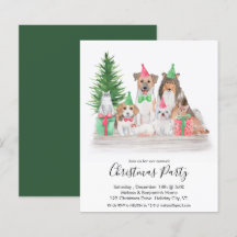 Convite para gatos para gatos de animais de natal 