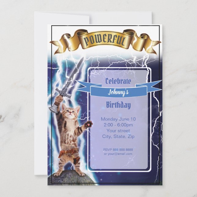 Convite para gatos poderoso (Frente)
