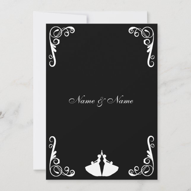 Convite para Gay - Lésbica - Duas Noivas (Frente)