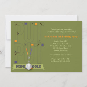 Convite para Golfe Miniatura