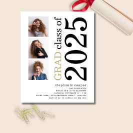 Convite para Graduação Branca 2025 para Foto do Or