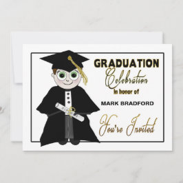 Convite para graduação - Cara em Boné e palhaço