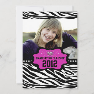 Convite para graduação da Princesa Zebra Legal S