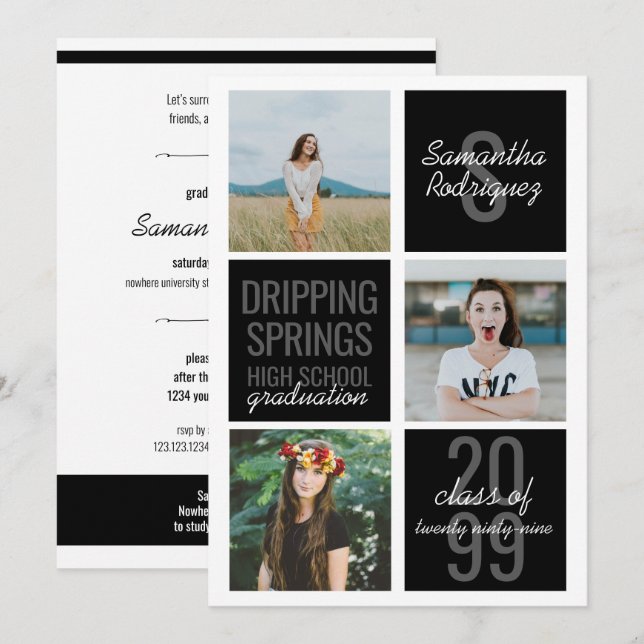 Convite para Graduação de Caixas Diversas de 3 Fot (Frente/Verso)