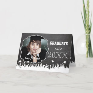 Convite para Graduação de Chalkboard Sua Foto