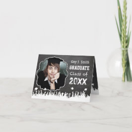 Convite para Graduação de Chalkboard Sua Foto