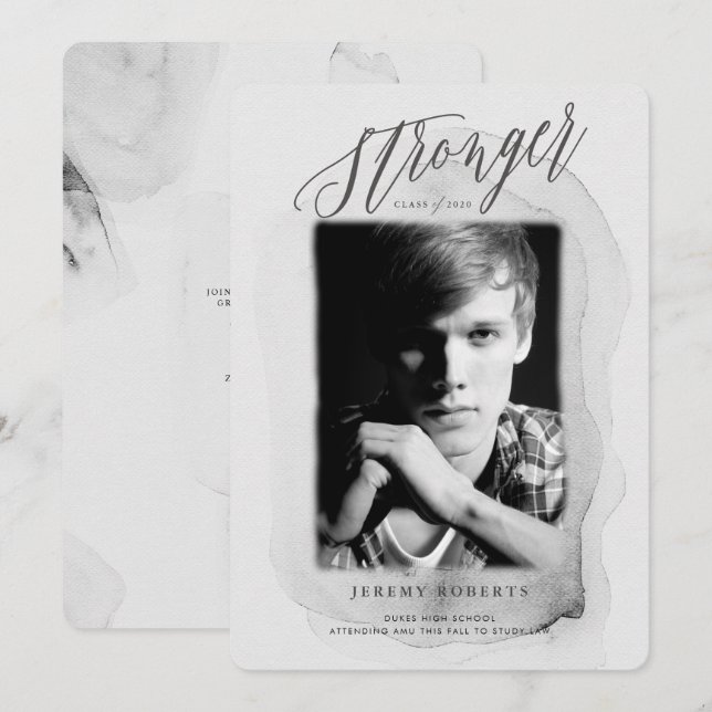 Convite para Graduação de Classe Mais Forte (Frente/Verso)