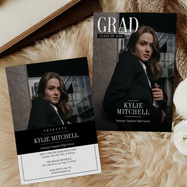 Convite para graduação de Cobrir de jornal (Criador carregado)