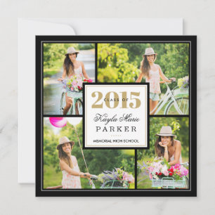 Convite para Graduação de Colagem de Fotos Clássic