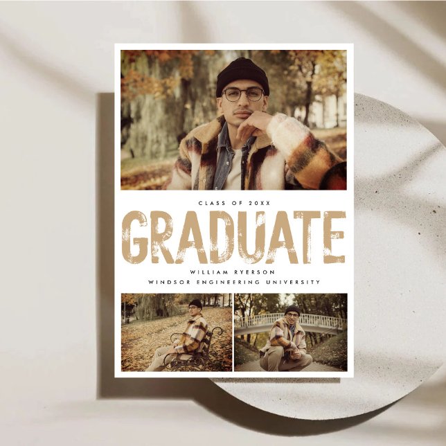 Convite para Graduação de Colagem de Fotos Moderna (Criador carregado)