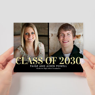 Convite para Graduação de Cor Editável do Ano Mais