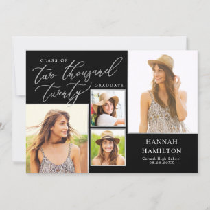 Convite para Graduação de Cor Editável no Ano com 