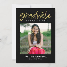 Convite para Graduação de Cor Editável, Notavelmen