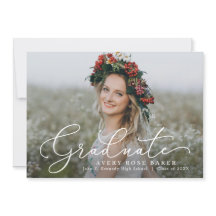 Convite para Graduação de CORES EDITÁVEIS de Elegâ