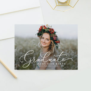 Convite para Graduação de CORES EDITÁVEIS de Elegâ