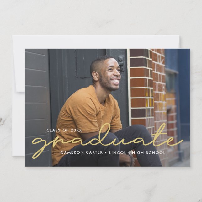 Convite para Graduação de Cores Editável e Ordenad (Frente)