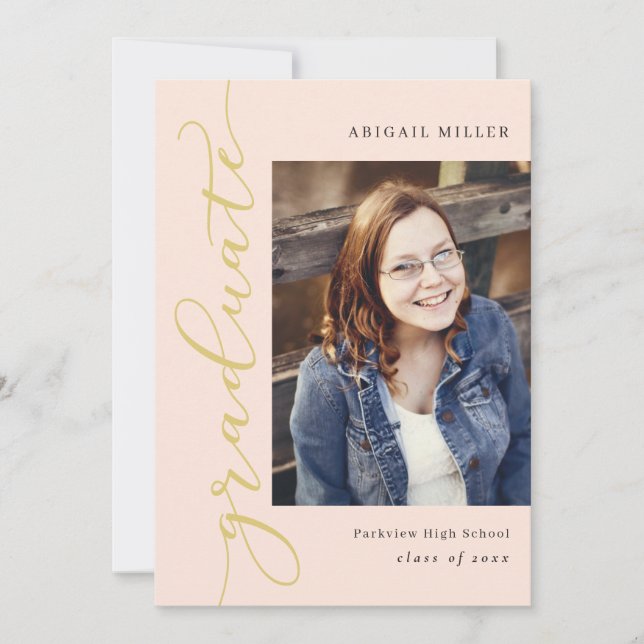 Convite para Graduação de Cores Editável Lado Escr (Frente)