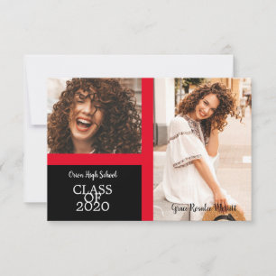 Convite Para Graduação De Duas Fotos Simples De 
