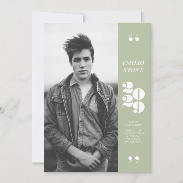 Convite para graduação de Formando elegante (Frente)