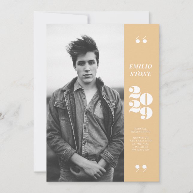 Convite para graduação de Formando elegante (Frente)