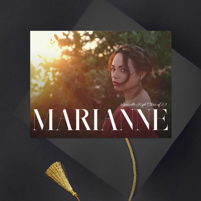 Convite para Graduação de Foto em Nome de Série Gr (Criador carregado)