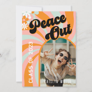 Convite para Graduação de Foto Hippie Retroativo