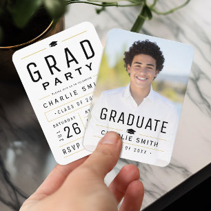 Convite para Graduação de Fotografia Simples Moder