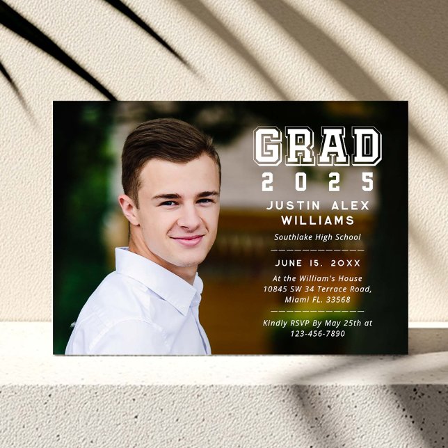 Convite para Graduação de Fotografias de Formando  (Criador carregado)