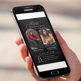 Convite para Graduação de Fotos Arrancadas com For