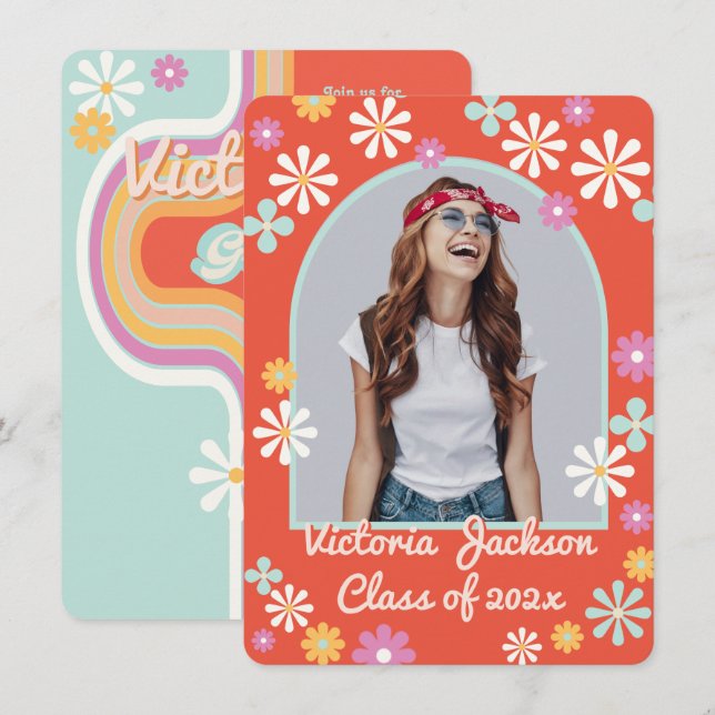 Convite para Graduação de Fotos com Potência de Fl (Frente/Verso)