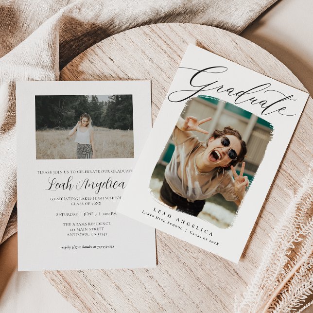 Convite para Graduação de Fotos com Quadro Artísti (Criador carregado)