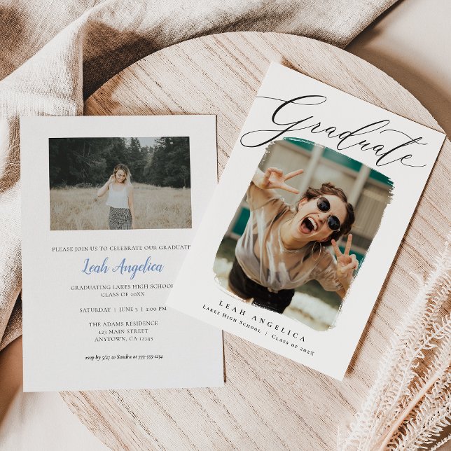 Convite para Graduação de Fotos com Quadro Artísti (Criador carregado)