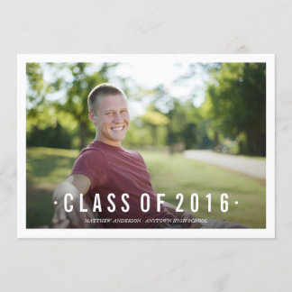 Convite para Graduação de Fotos da Classe Moderna 