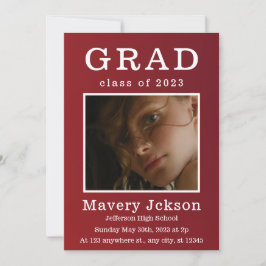 Convite para Graduação de Fotos de Formando de Scr