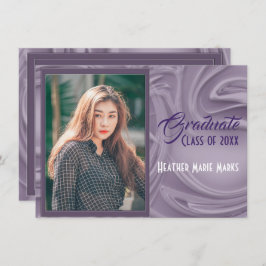 Convite para Graduação de Fotos de Lavanda Antiga 