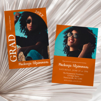 Convite para Graduação de Fotos em Arco de Tipogra