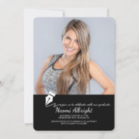 Convite para Graduação de Fotos em caneta e Tinta