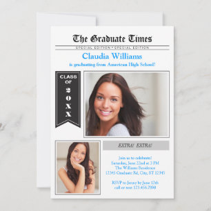 Convite para Graduação de Fotos em Jornal