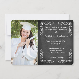 Convite para Graduação de Fotos em Quadro Branco