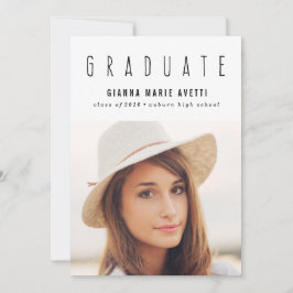 Convite para Graduação de Fotos Limpo e Moderno 2