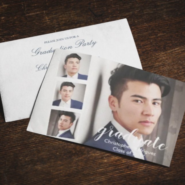 Convite para Graduação de Fotos Moderno 4 (Criador carregado)