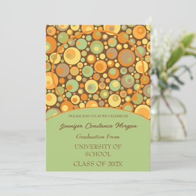 Convite para Graduação de Fotos Retro Divertido (Em pé/Frente)