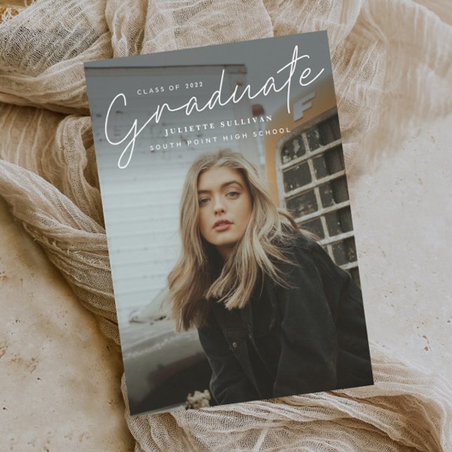 Convite para Graduação de Fotos Simples de Script  (Criador carregado)